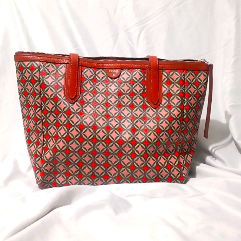 'Fossil' NWOT large double strap tote